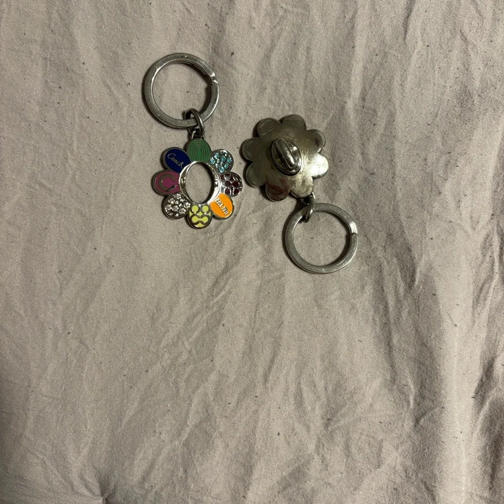 Coach Legacy Flower Charm Keychain - Picture 3 of 4